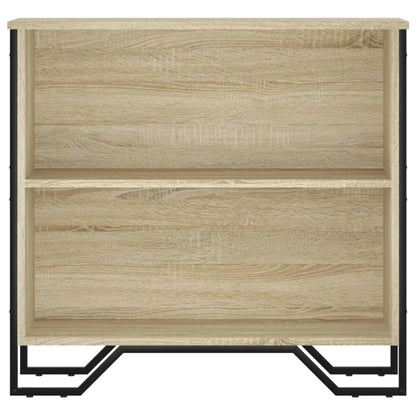 Boekenkast 80x31x74,5 cm bewerkt hout sonoma eikenkleurig