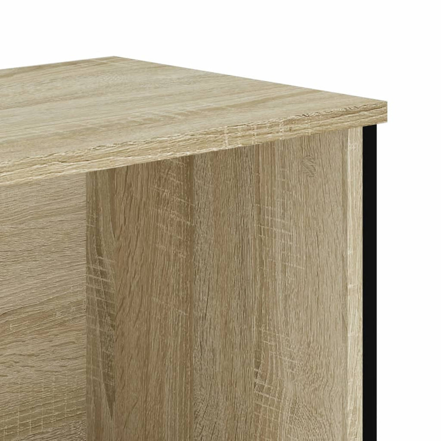 Boekenkast 80x31x74,5 cm bewerkt hout sonoma eikenkleurig