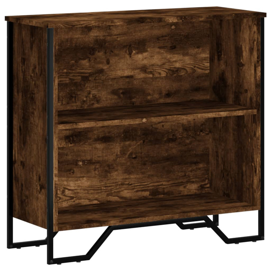 Boekenkast 80x31x74,5 cm bewerkt hout gerookt eikenkleurig