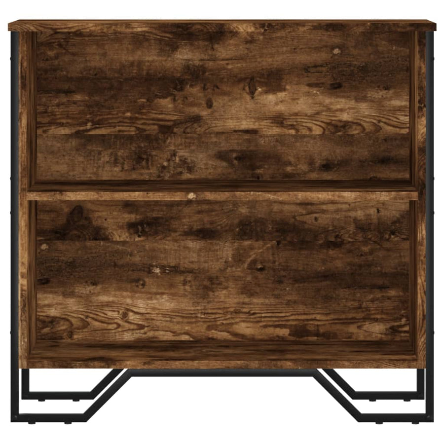 Boekenkast 80x31x74,5 cm bewerkt hout gerookt eikenkleurig