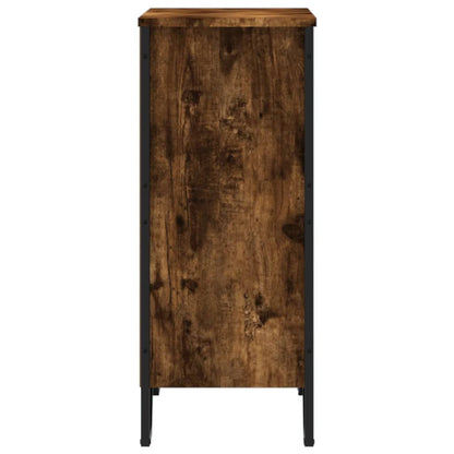 Boekenkast 80x31x74,5 cm bewerkt hout gerookt eikenkleurig