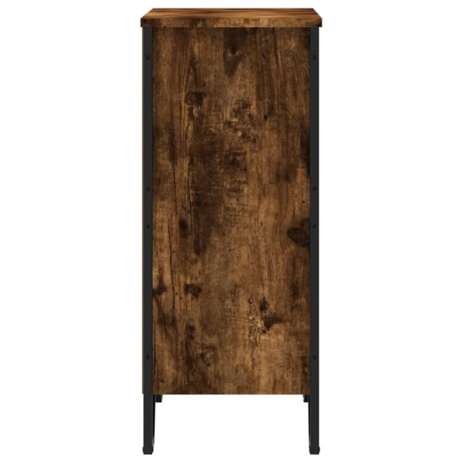 Boekenkast 80x31x74,5 cm bewerkt hout gerookt eikenkleurig