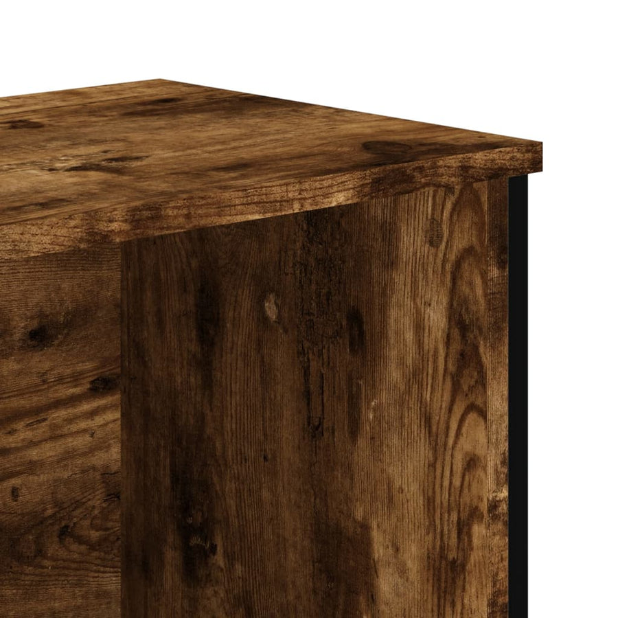 Boekenkast 80x31x74,5 cm bewerkt hout gerookt eikenkleurig