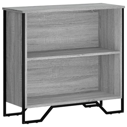 Boekenkast 80x31x74,5 cm bewerkt hout grijs sonoma eikenkleur