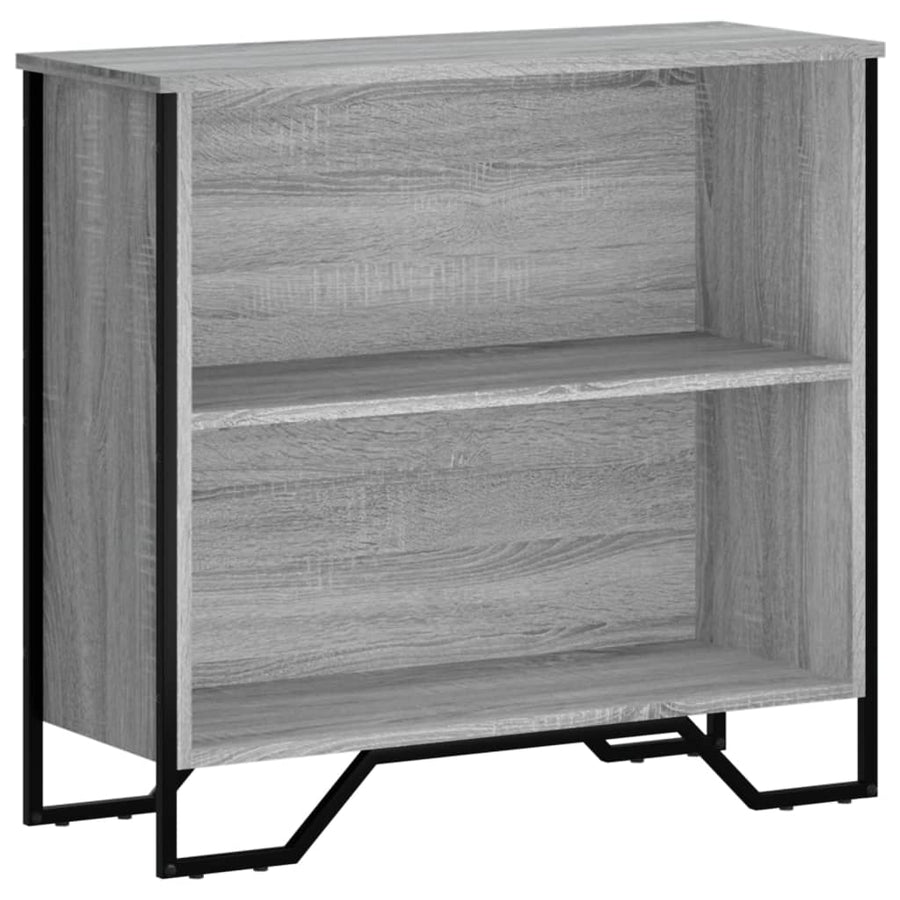 Boekenkast 80x31x74,5 cm bewerkt hout grijs sonoma eikenkleur