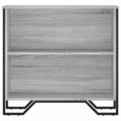Boekenkast 80x31x74,5 cm bewerkt hout grijs sonoma eikenkleur