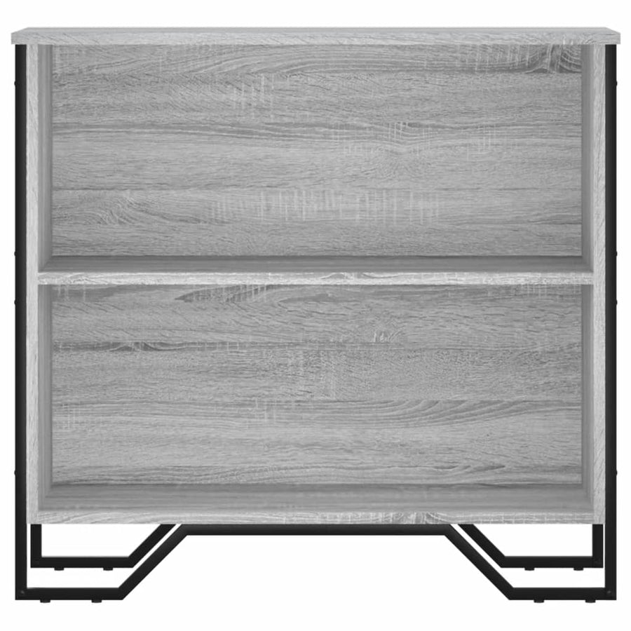 Boekenkast 80x31x74,5 cm bewerkt hout grijs sonoma eikenkleur