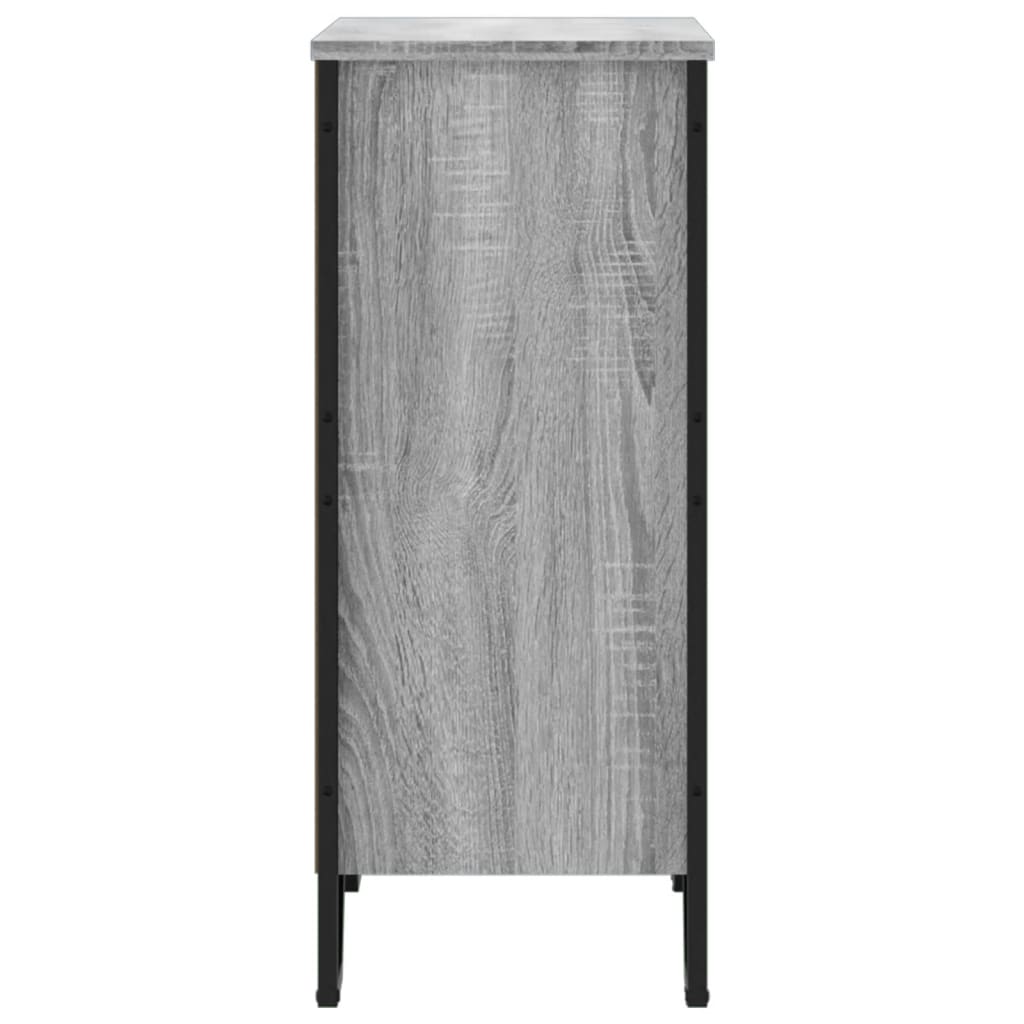 Boekenkast 80x31x74,5 cm bewerkt hout grijs sonoma eikenkleur