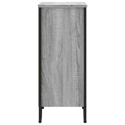 Boekenkast 80x31x74,5 cm bewerkt hout grijs sonoma eikenkleur