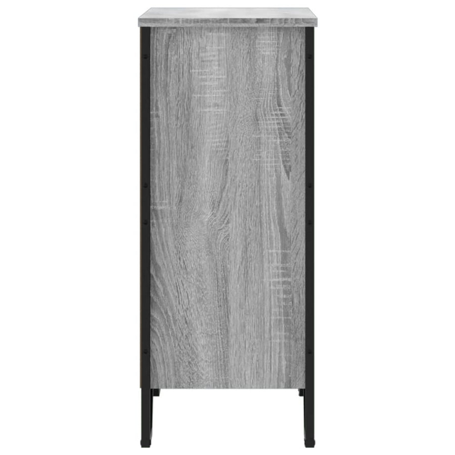 Boekenkast 80x31x74,5 cm bewerkt hout grijs sonoma eikenkleur