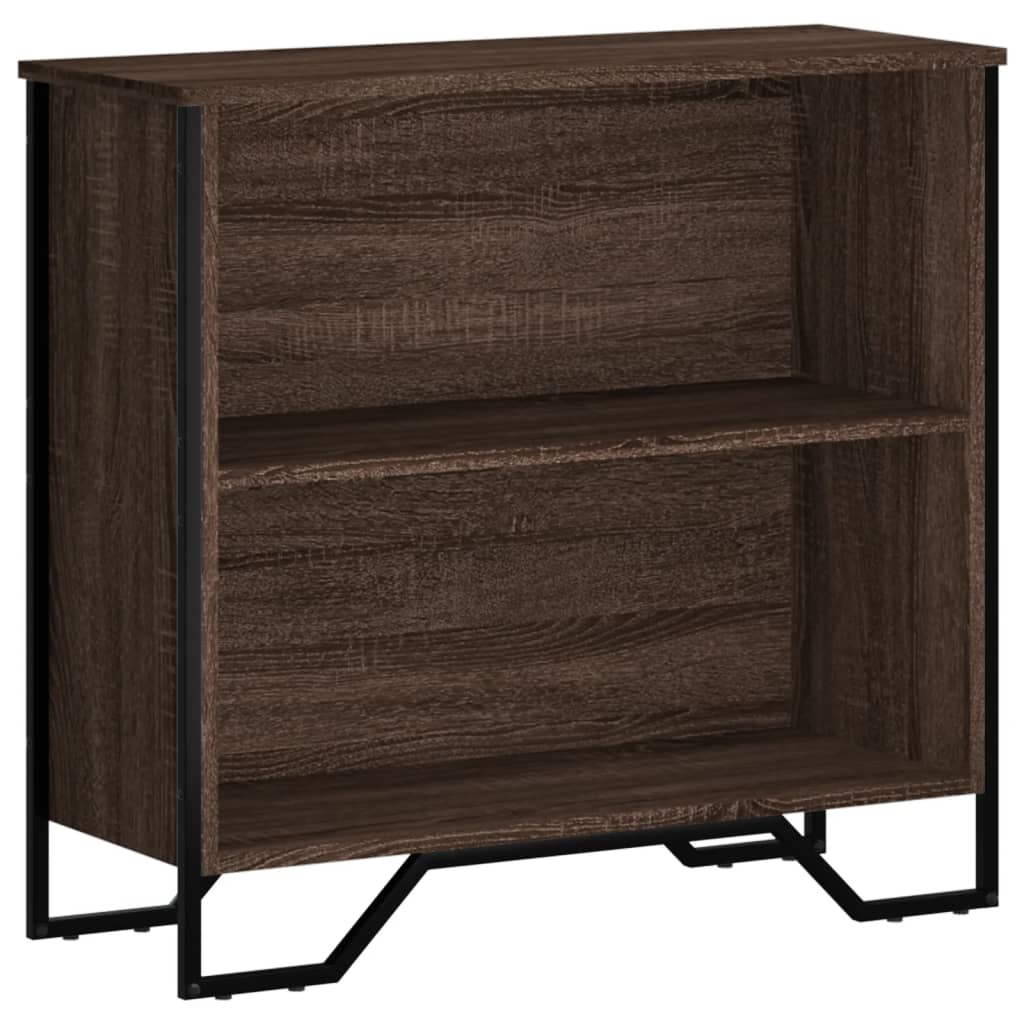 Boekenkast 80x31x74,5 cm bewerkt hout bruin eikenkleur
