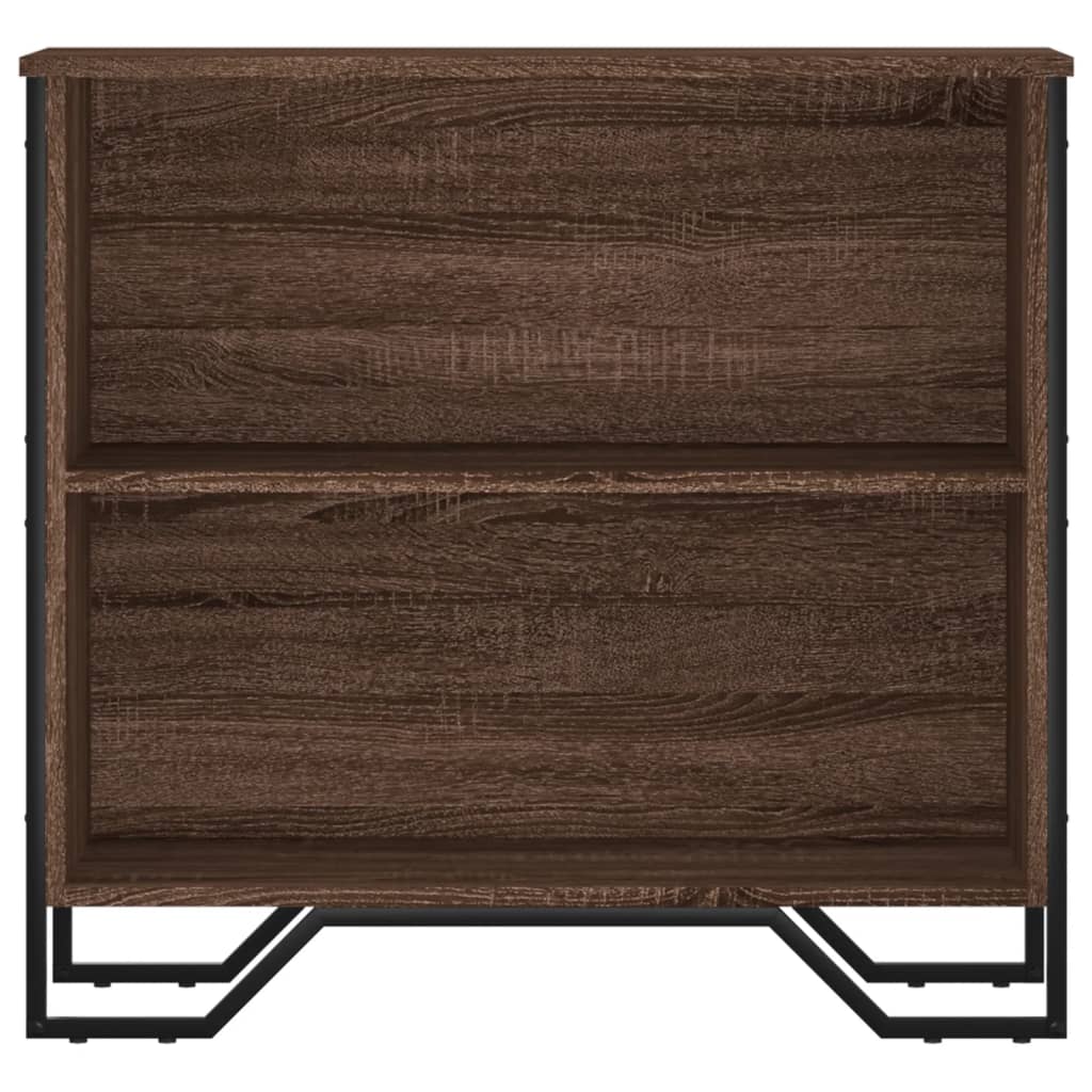 Boekenkast 80x31x74,5 cm bewerkt hout bruin eikenkleur