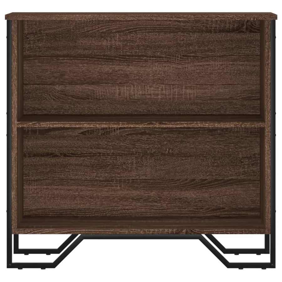 Boekenkast 80x31x74,5 cm bewerkt hout bruin eikenkleur