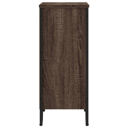 Boekenkast 80x31x74,5 cm bewerkt hout bruin eikenkleur