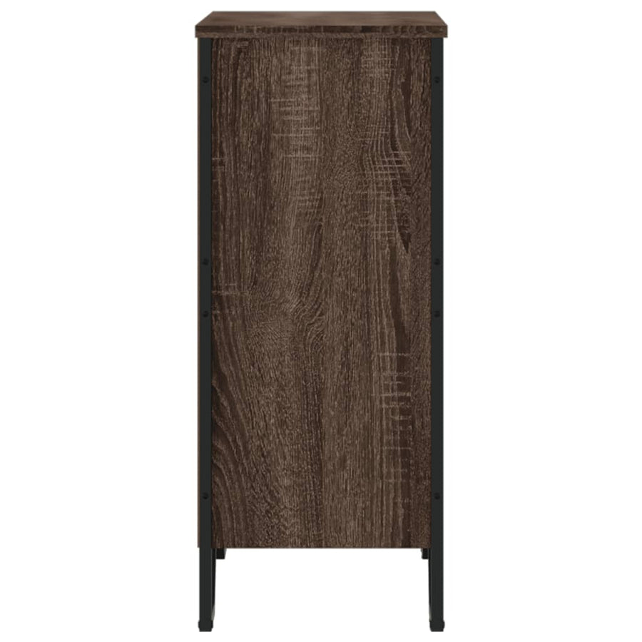 Boekenkast 80x31x74,5 cm bewerkt hout bruin eikenkleur