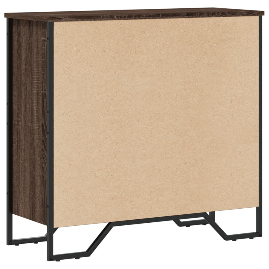 Boekenkast 80x31x74,5 cm bewerkt hout bruin eikenkleur