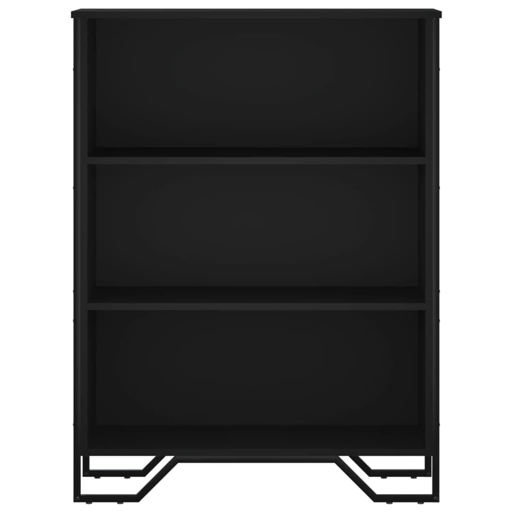 Boekenkast 80x31x106 cm bewerkt hout zwart