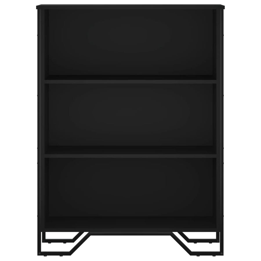 Boekenkast 80x31x106 cm bewerkt hout zwart
