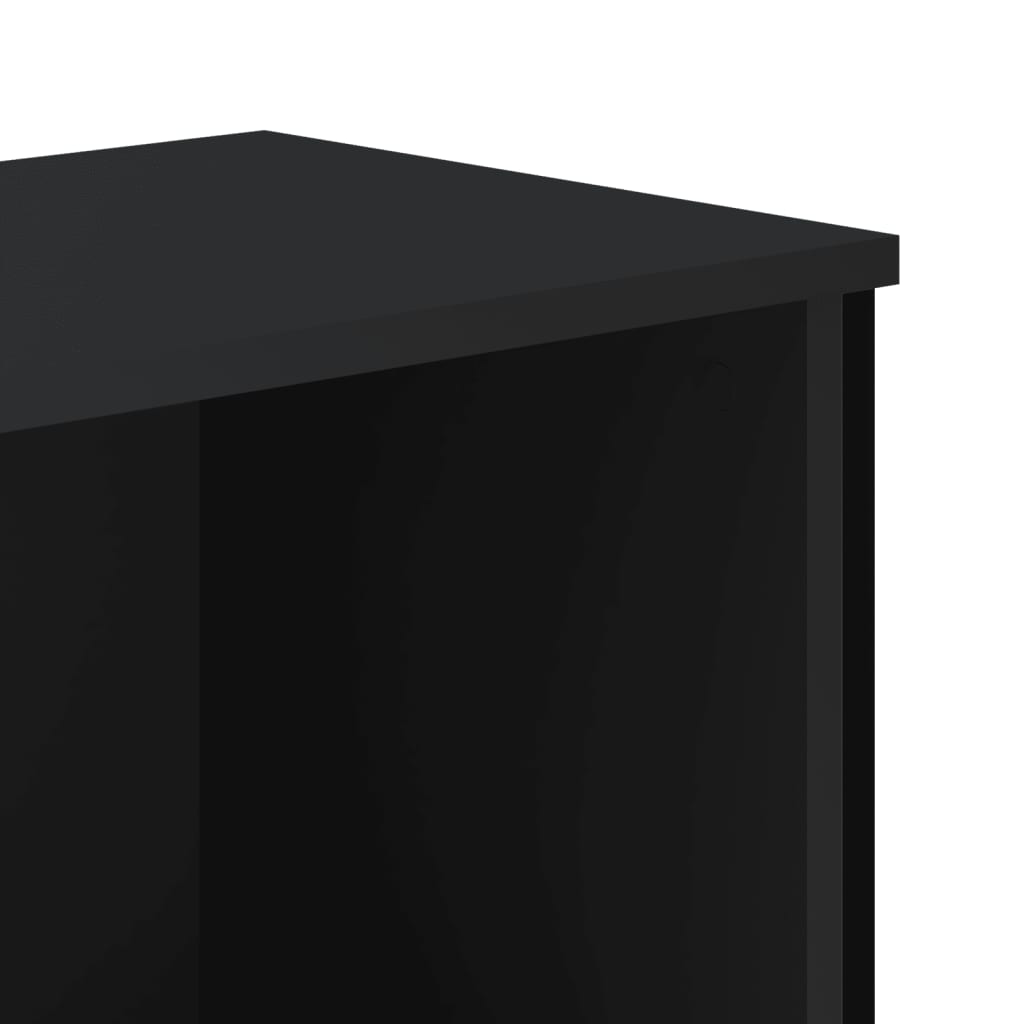 Boekenkast 80x31x106 cm bewerkt hout zwart