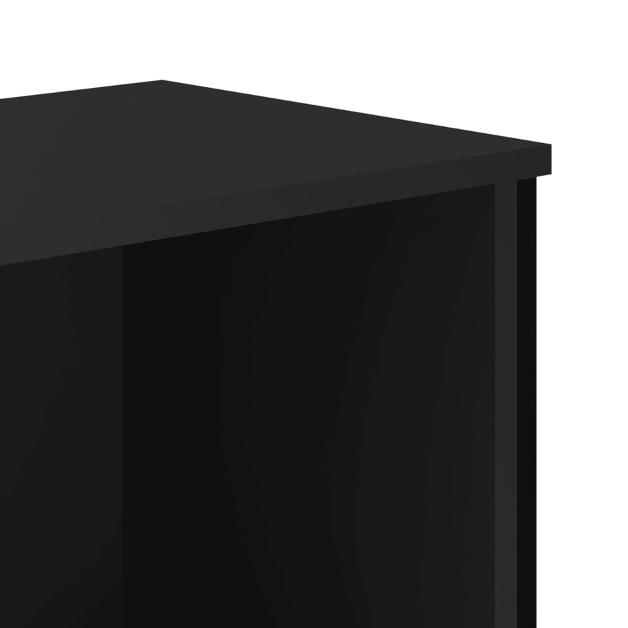 Boekenkast 80x31x106 cm bewerkt hout zwart