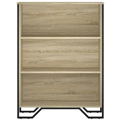 Boekenkast 80x31x106 cm bewerkt hout sonoma eikenkleurig