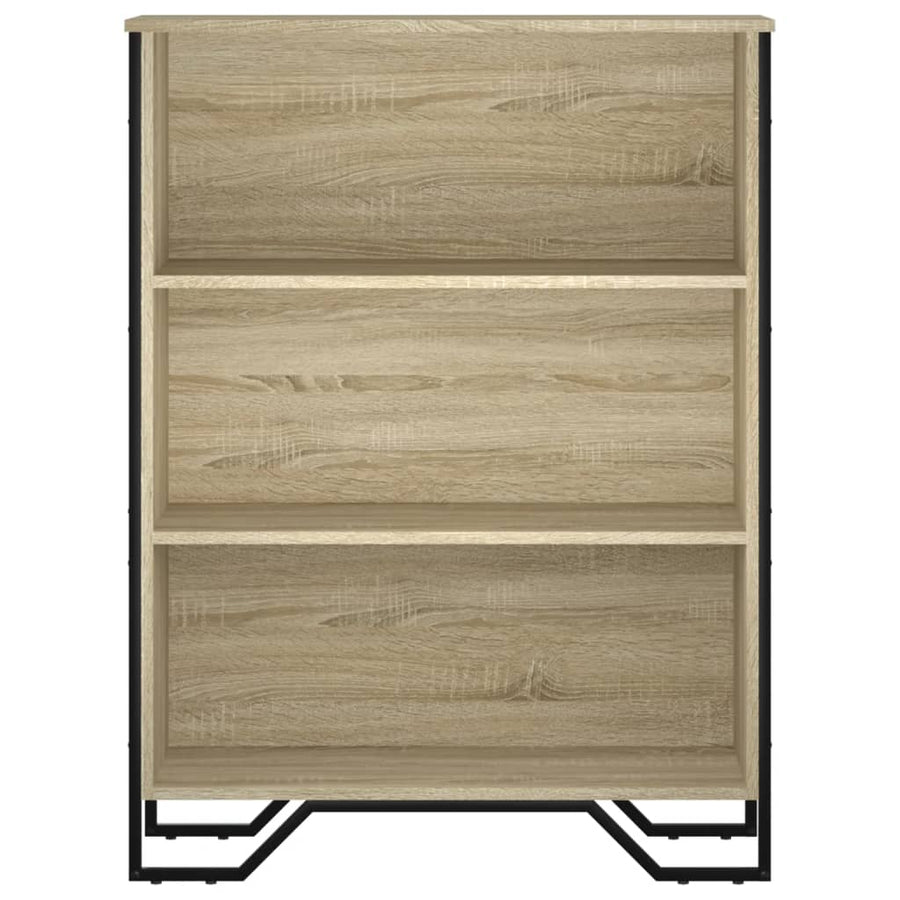 Boekenkast 80x31x106 cm bewerkt hout sonoma eikenkleurig