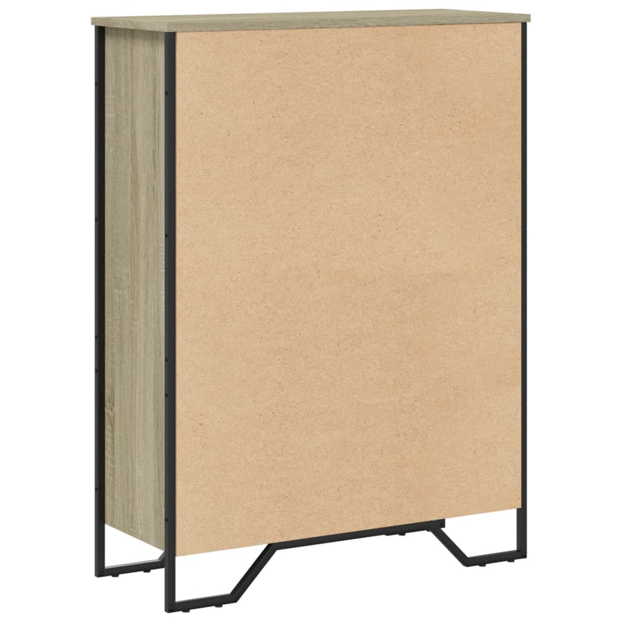Boekenkast 80x31x106 cm bewerkt hout sonoma eikenkleurig