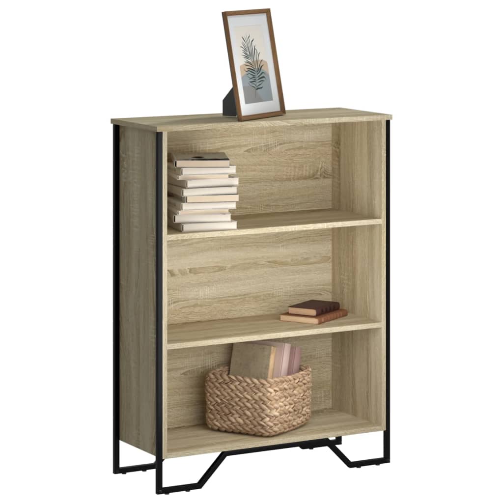 Boekenkast 80x31x106 cm bewerkt hout sonoma eikenkleurig
