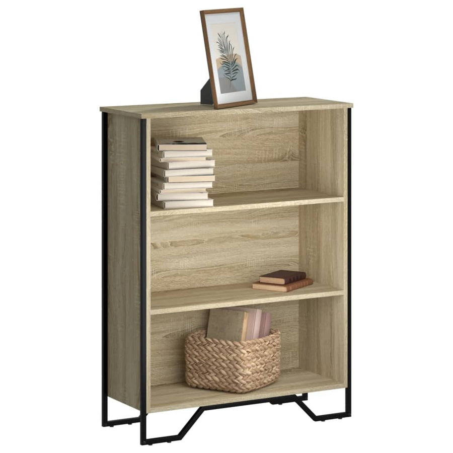 Boekenkast 80x31x106 cm bewerkt hout sonoma eikenkleurig