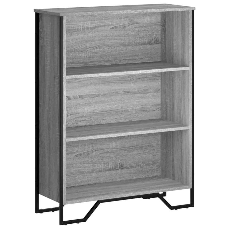 Boekenkast 80x31x106 cm bewerkt hout grijs sonoma eikenkleurig