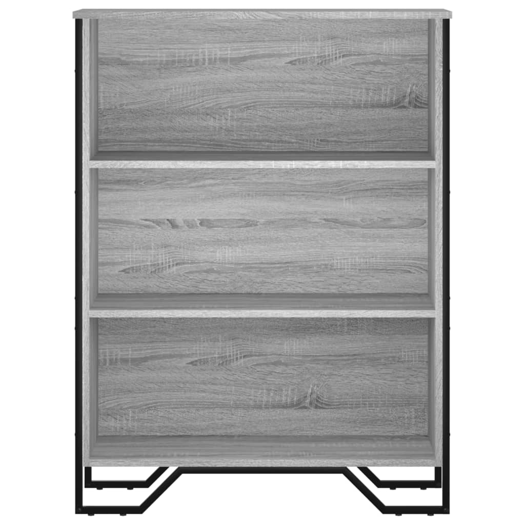 Boekenkast 80x31x106 cm bewerkt hout grijs sonoma eikenkleurig