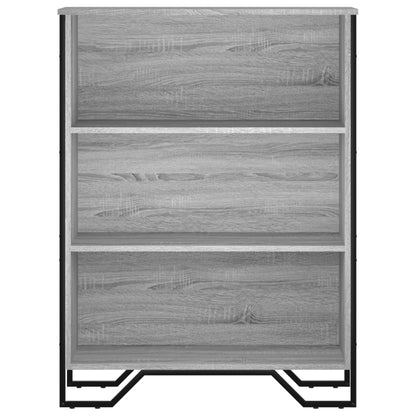 Boekenkast 80x31x106 cm bewerkt hout grijs sonoma eikenkleurig