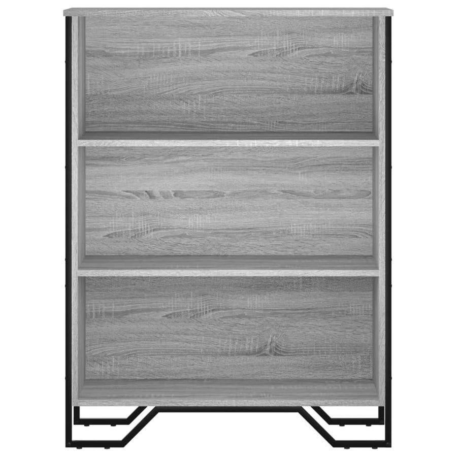 Boekenkast 80x31x106 cm bewerkt hout grijs sonoma eikenkleurig
