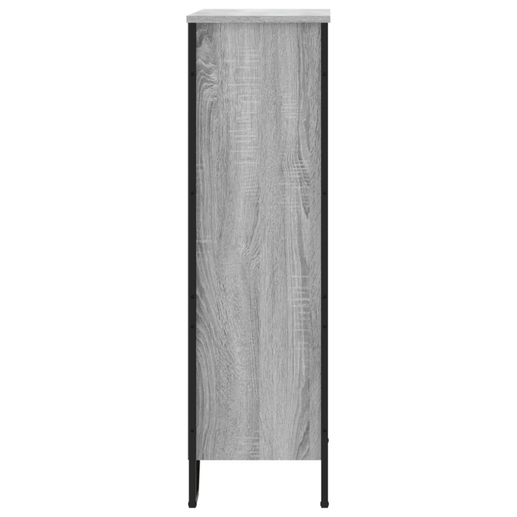 Boekenkast 80x31x106 cm bewerkt hout grijs sonoma eikenkleurig
