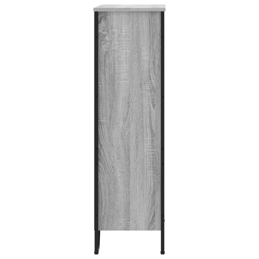 Boekenkast 80x31x106 cm bewerkt hout grijs sonoma eikenkleurig