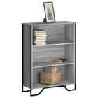 Boekenkast 80x31x106 cm bewerkt hout grijs