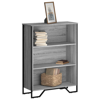 Boekenkast 80x31x106 cm bewerkt hout grijs sonoma eikenkleurig