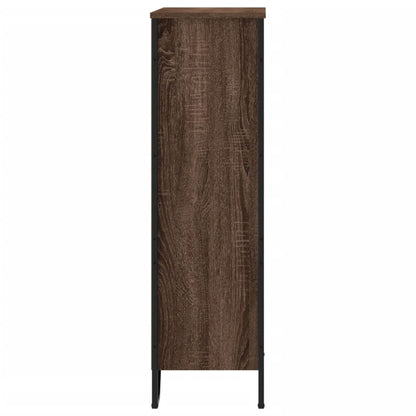 Boekenkast 80x31x106 cm bewerkt hout bruin eikenkleurig