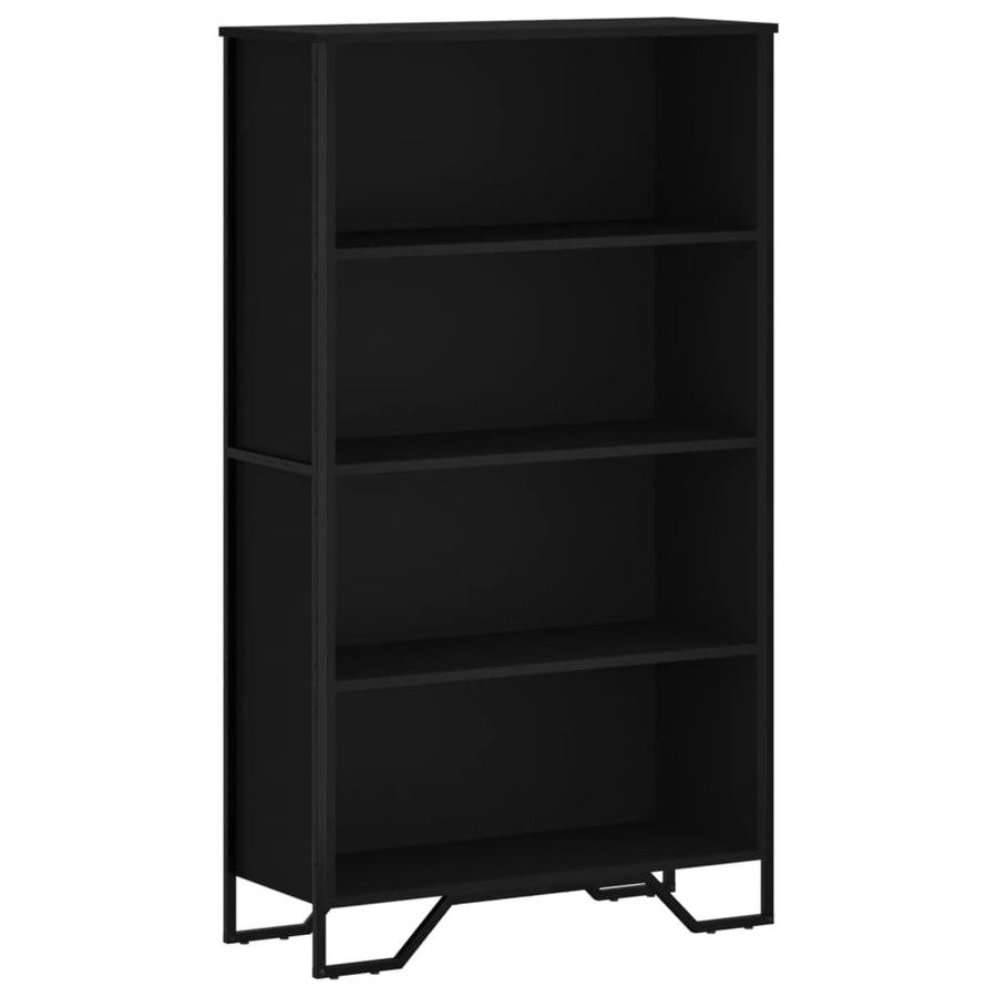 Boekenkast 80x31x137,5 cm bewerkt hout zwart