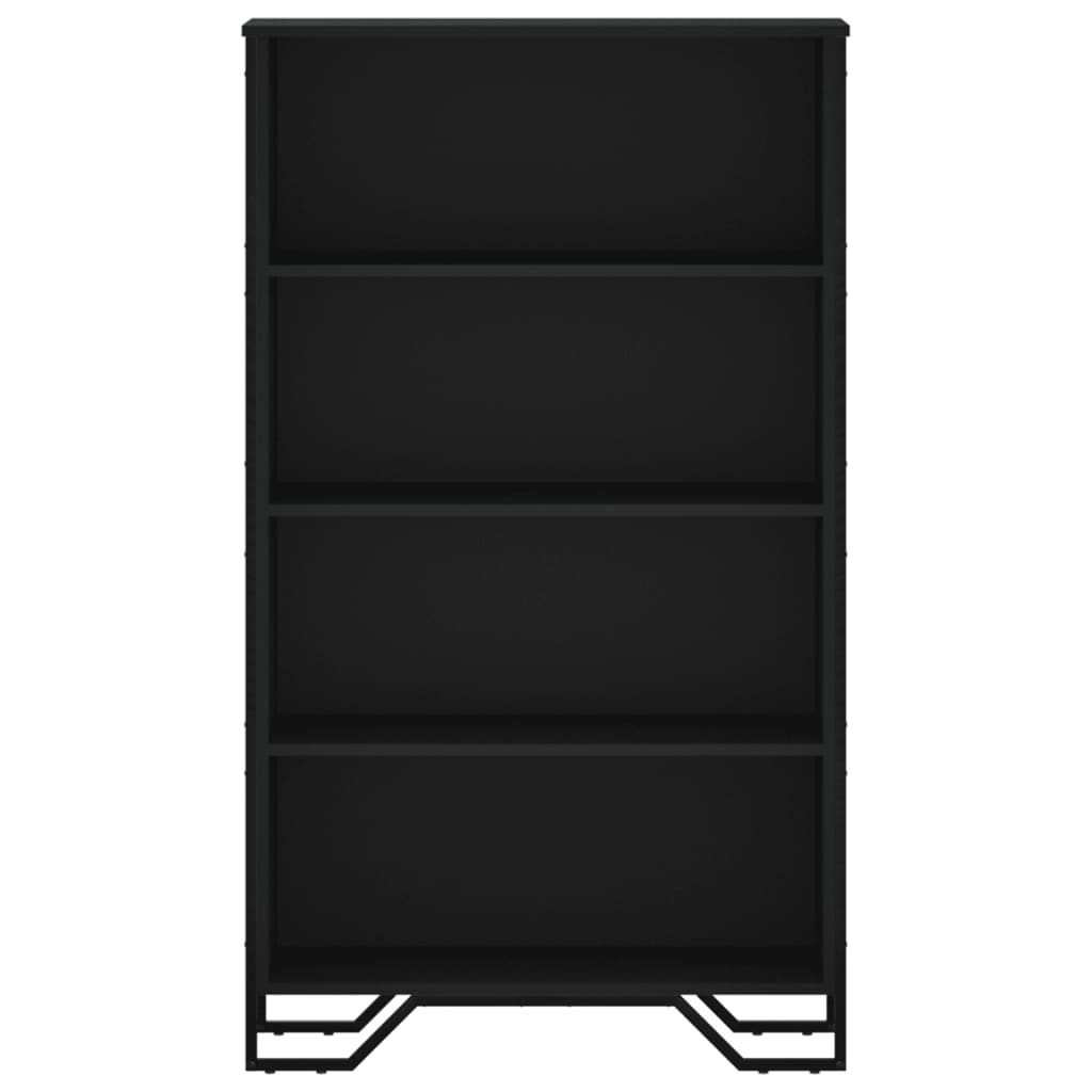 Boekenkast 80x31x137,5 cm bewerkt hout zwart