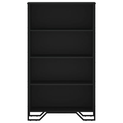 Boekenkast 80x31x137,5 cm bewerkt hout zwart