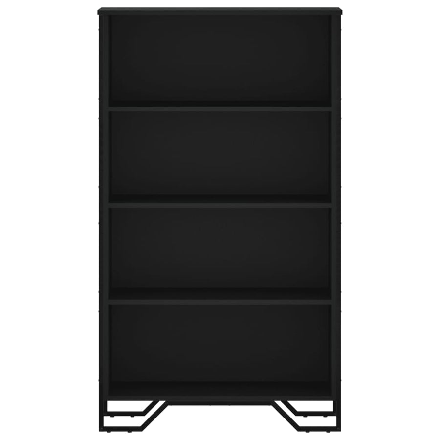 Boekenkast 80x31x137,5 cm bewerkt hout zwart