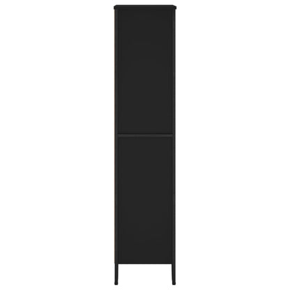 Boekenkast 80x31x137,5 cm bewerkt hout zwart