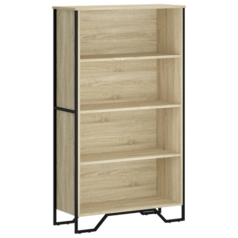 Boekenkast 80x31x137,5 cm bewerkt hout sonoma eikenkleurig