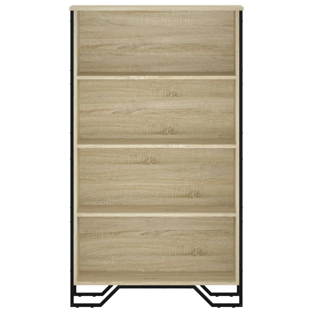 Boekenkast 80x31x137,5 cm bewerkt hout sonoma eikenkleurig