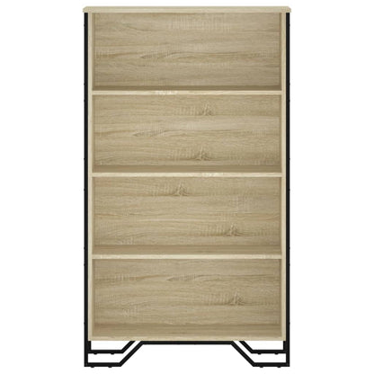 Boekenkast 80x31x137,5 cm bewerkt hout sonoma eikenkleurig
