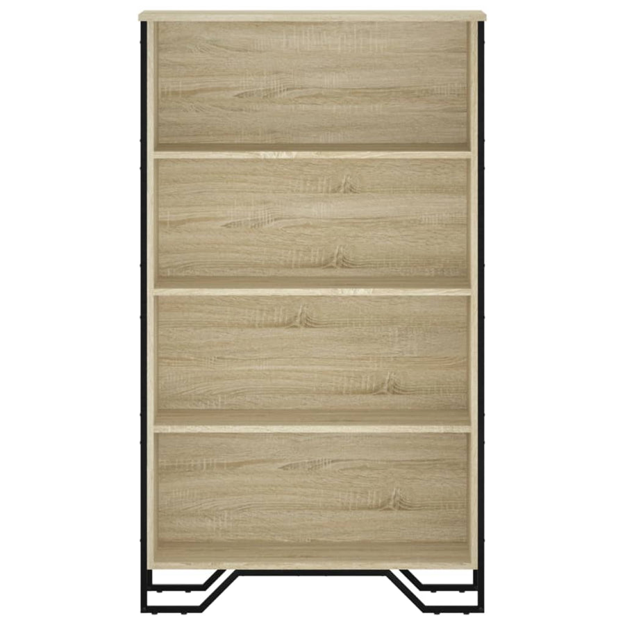 Boekenkast 80x31x137,5 cm bewerkt hout sonoma eikenkleurig