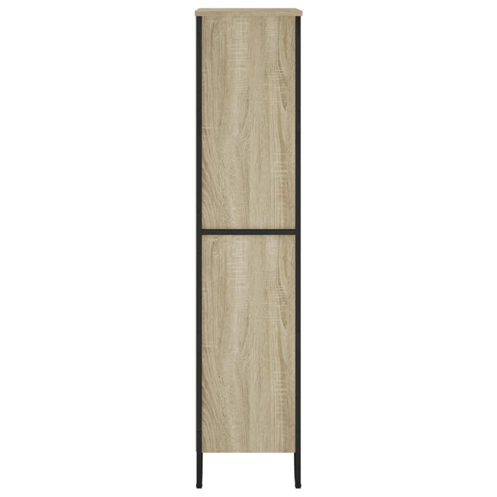 Boekenkast 80x31x137,5 cm bewerkt hout sonoma eikenkleurig