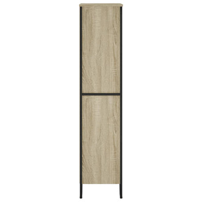 Boekenkast 80x31x137,5 cm bewerkt hout sonoma eikenkleurig