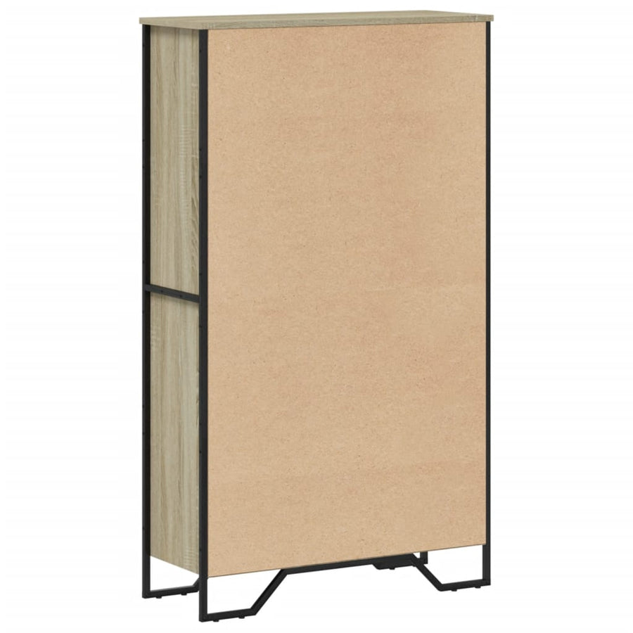 Boekenkast 80x31x137,5 cm bewerkt hout sonoma eikenkleurig